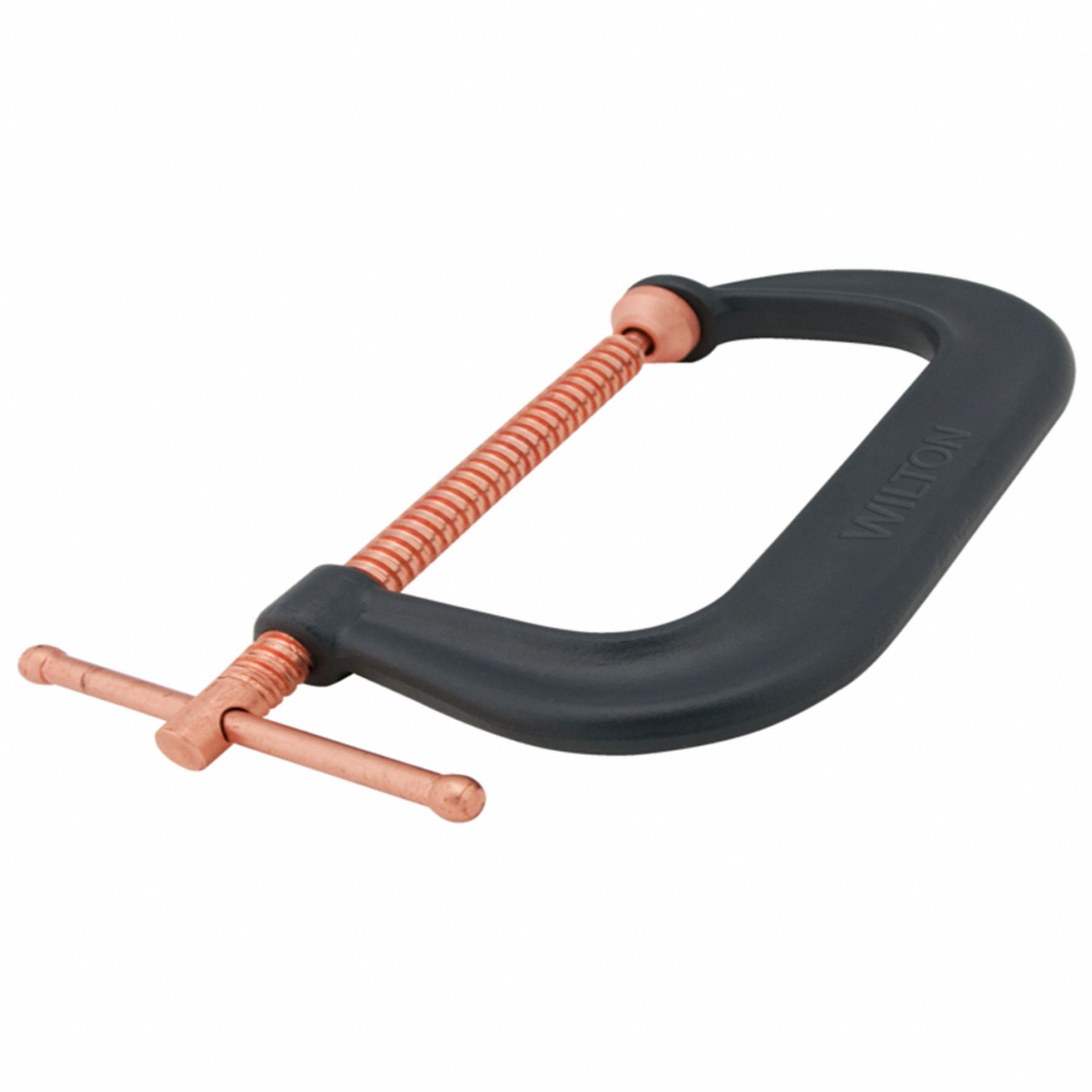 C-Clamp: Extra Heavy Duty, V-Grooved, Swivel, Sliding T Handle, 0 in – 6 in Jaw Opening