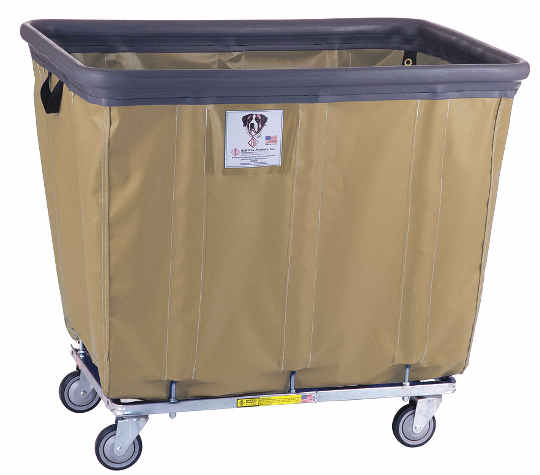 BUMPER TRUCK, BEIGE, 21 X 27 X 32½ IN, STEEL, 600 LB LOAD CAPACITY, 3 IN WHEEL DIAMETER, RAISED HANDLE, ASSEMBLED