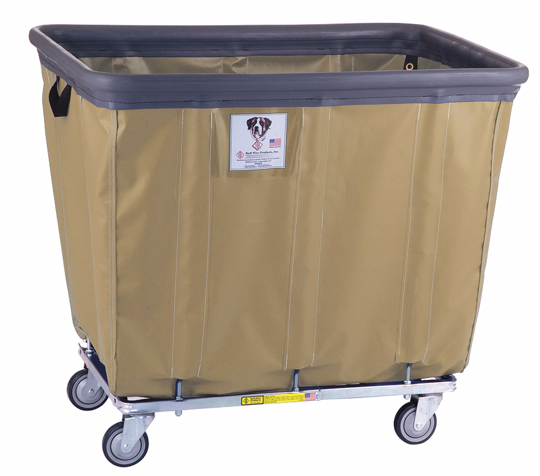 BUMPER TRUCK, BEIGE, 26½ X 32 X 38 IN, STEEL, 800 LB LOAD CAPACITY, 5 IN WHEEL DIAMETER, RAISED HANDLE, ASSEMBLED