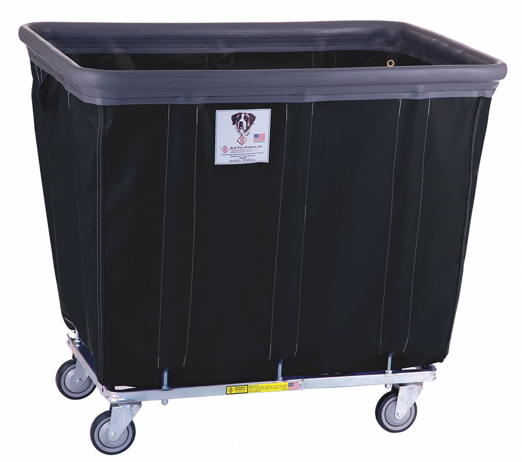 BUMPER TRUCK, BLACK, 21 X 27 X 32½ IN, STEEL, 600 LB LOAD CAPACITY, 3 IN WHEEL DIAMETER, RAISED HANDLE, ASSEMBLED