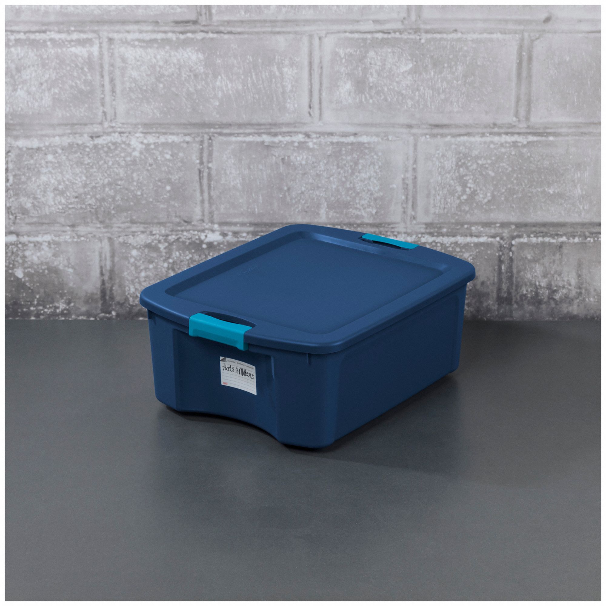 STERILITE Storage Tote 12 gal, 23 5/8 in x 18 5/8 in x 9 1/4 in, Blue