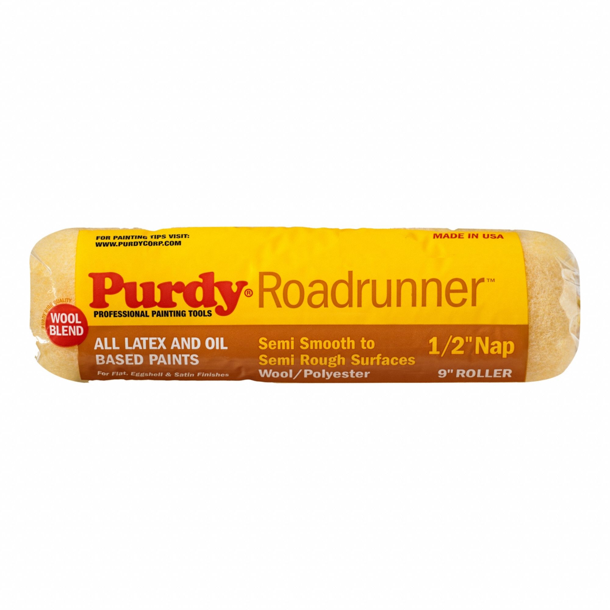 PURDY, 9 in Lg, 1/2 in Nap Size, Paint Roller Cover - 911U49|144654093 ...