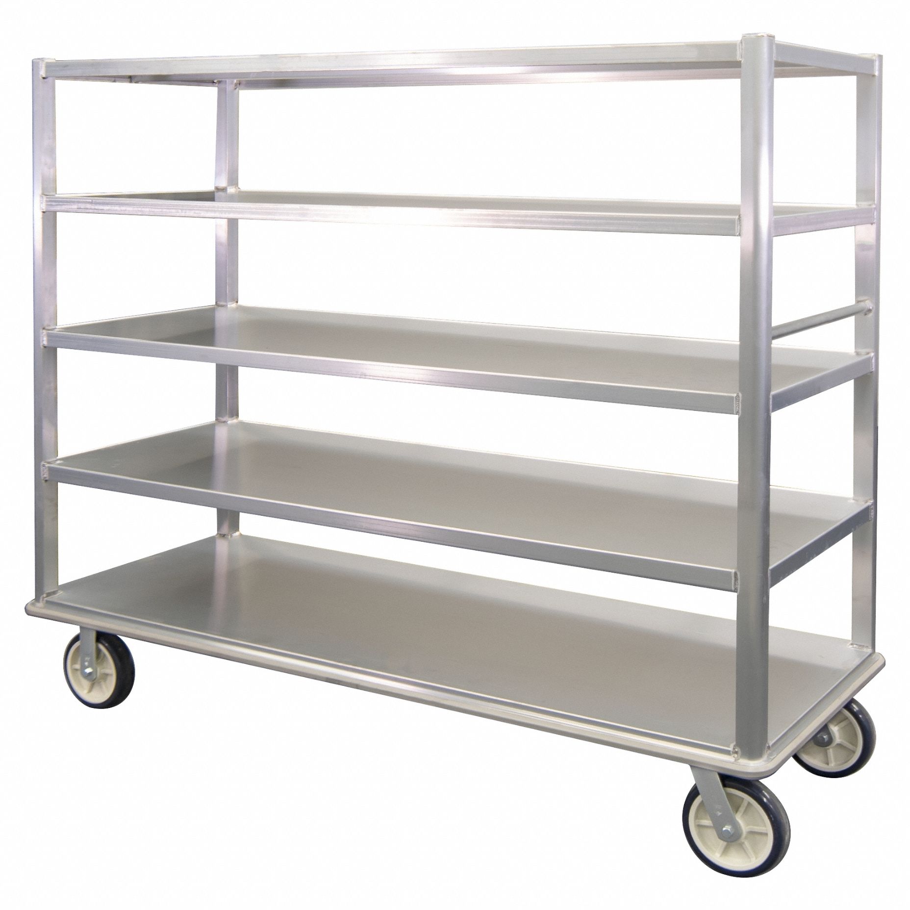 Queen Marys for Bussing: 2, 500 lb Max Load Capacity, 5 Shelves, 29 in Overall Wd