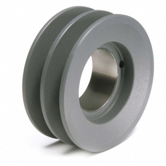 APPROVED VENDOR V-Belt Pulley: Bushed Bore, Cast Iron, 2 Groove, 3.75 in  Outside Dia