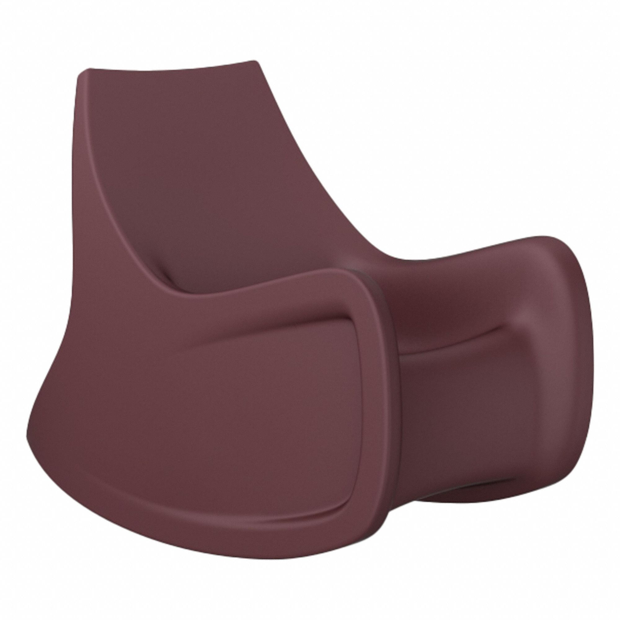Radial Rocker with Sand Door: Burgundy Seat Color, Polyethylene Seat Material, Freestanding
