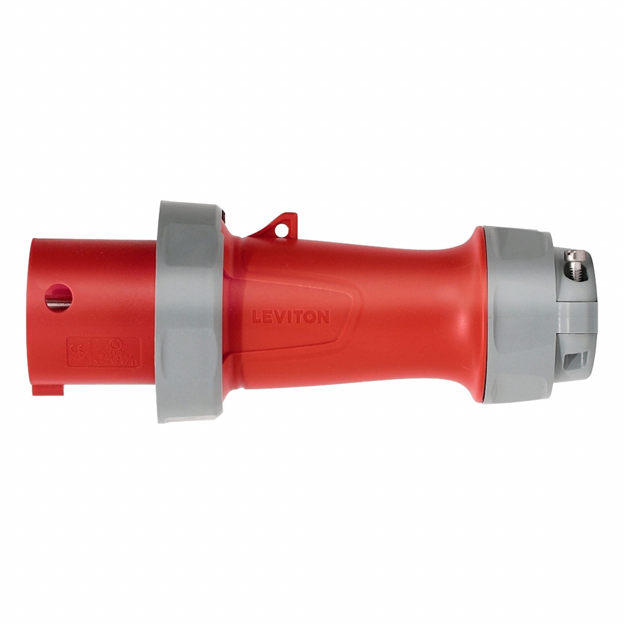 Pin & Sleeve Plug: 60 A, 480V AC, 15 hp Horsepower Rating, 3 Pole / 4 Wire Poles & Wires