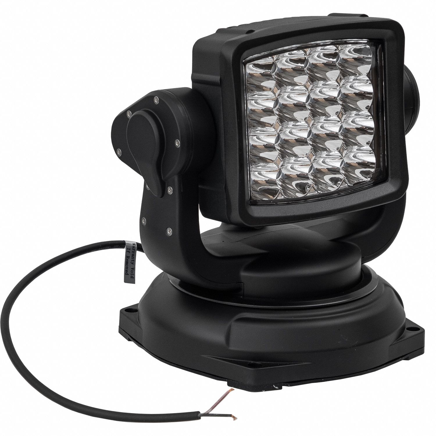 Spotlight: Square, Spot, LED, Handheld Remote, Screw, Blunt Cut Wires, Black