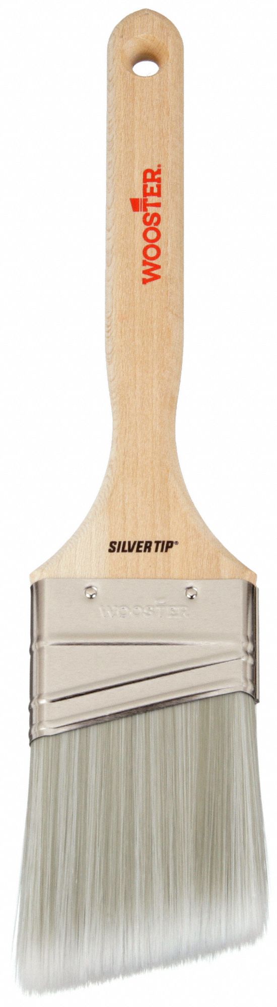 Paint Brush: Angle Sash Brush, 2 1/2 in, Synthetic, Polyester