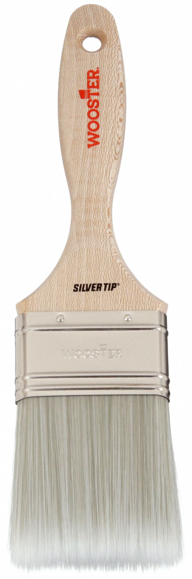 Paint Brush: Varnish Brush, 2 1/2 in, Synthetic, Polyester