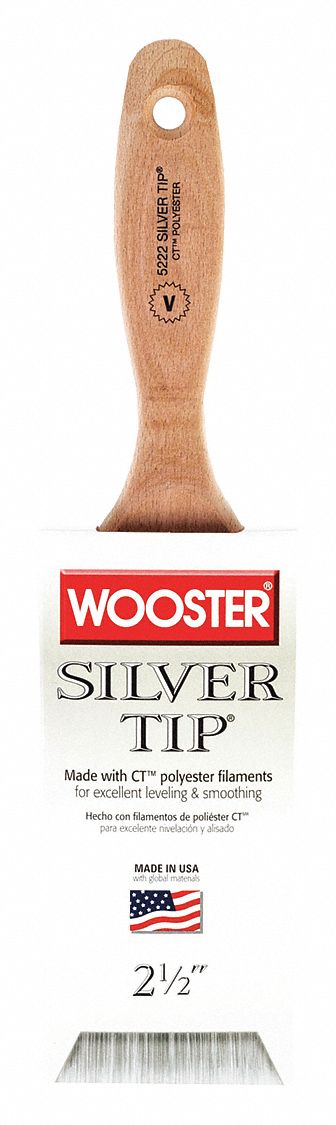 WOOSTER, Varnish Brush, 2 1/2 in, Paint Brush - 14A034