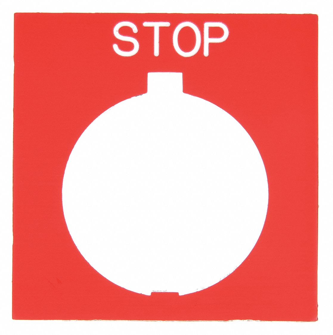 Legend Plate: 30 mm Panel Mounting Size, Rectangular, 4 in Overall Ht x 4 in Overall Wd