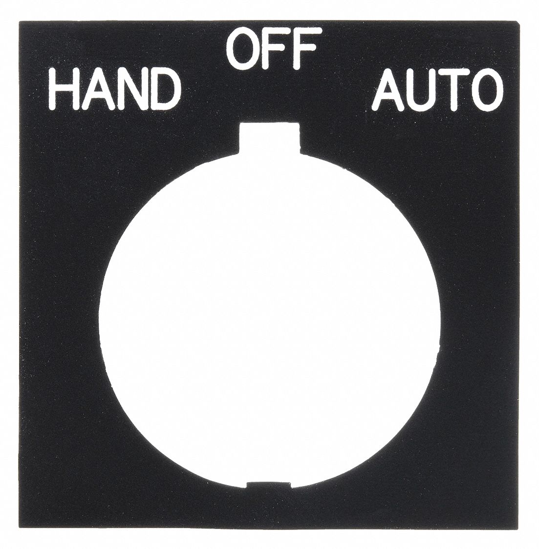 Legend Plate: 30 mm Panel Mounting Size, Rectangular, 4 in Overall Ht x 4 in Overall Wd