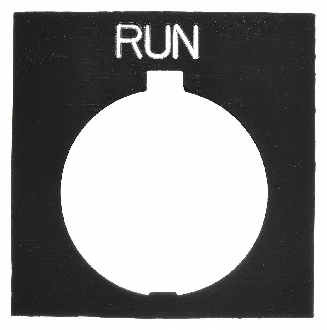 Legend Plate: 30 mm Panel Mounting Size, Rectangular, 1 in Overall Ht x 1 1/2 in Overall Wd