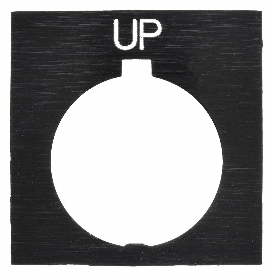 Legend Plate: 30 mm Panel Mounting Size, Rectangular, 1 in Overall Ht x 1 1/2 in Overall Wd