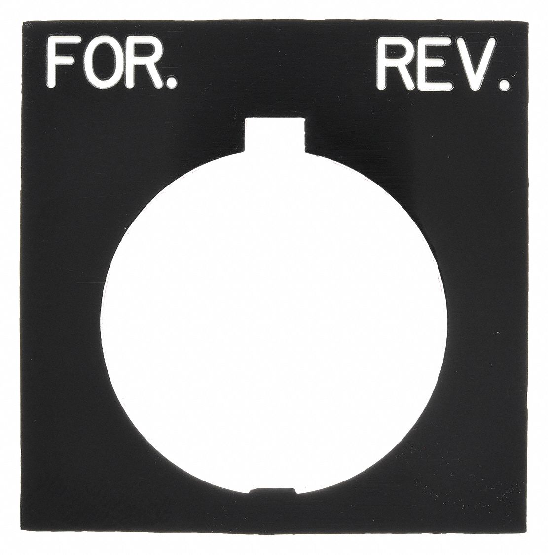 Legend Plate: 30 mm Panel Mounting Size, Rectangular, 1 in Overall Ht x 1 1/2 in Overall Wd