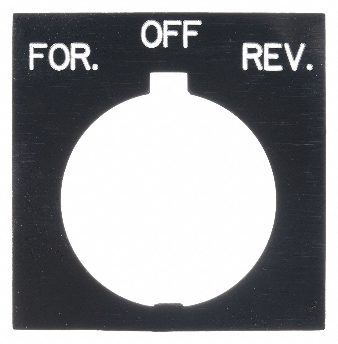 Legend Plate: 30 mm Panel Mounting Size, Rectangular, 3 1/4 in Overall Ht x 2 1/8 in Overall Wd