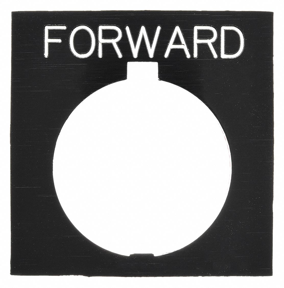 Legend Plate: 30 mm Panel Mounting Size, Rectangular, 1 in Overall Ht x 1 1/2 in Overall Wd