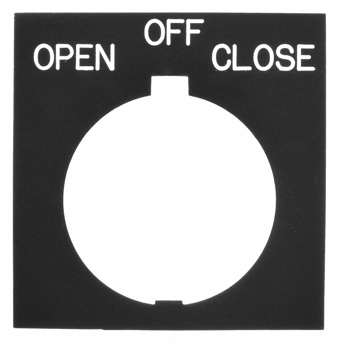 Legend Plate: 30 mm Panel Mounting Size, Rectangular, 3 1/4 in Overall Ht x 2 1/8 in Overall Wd