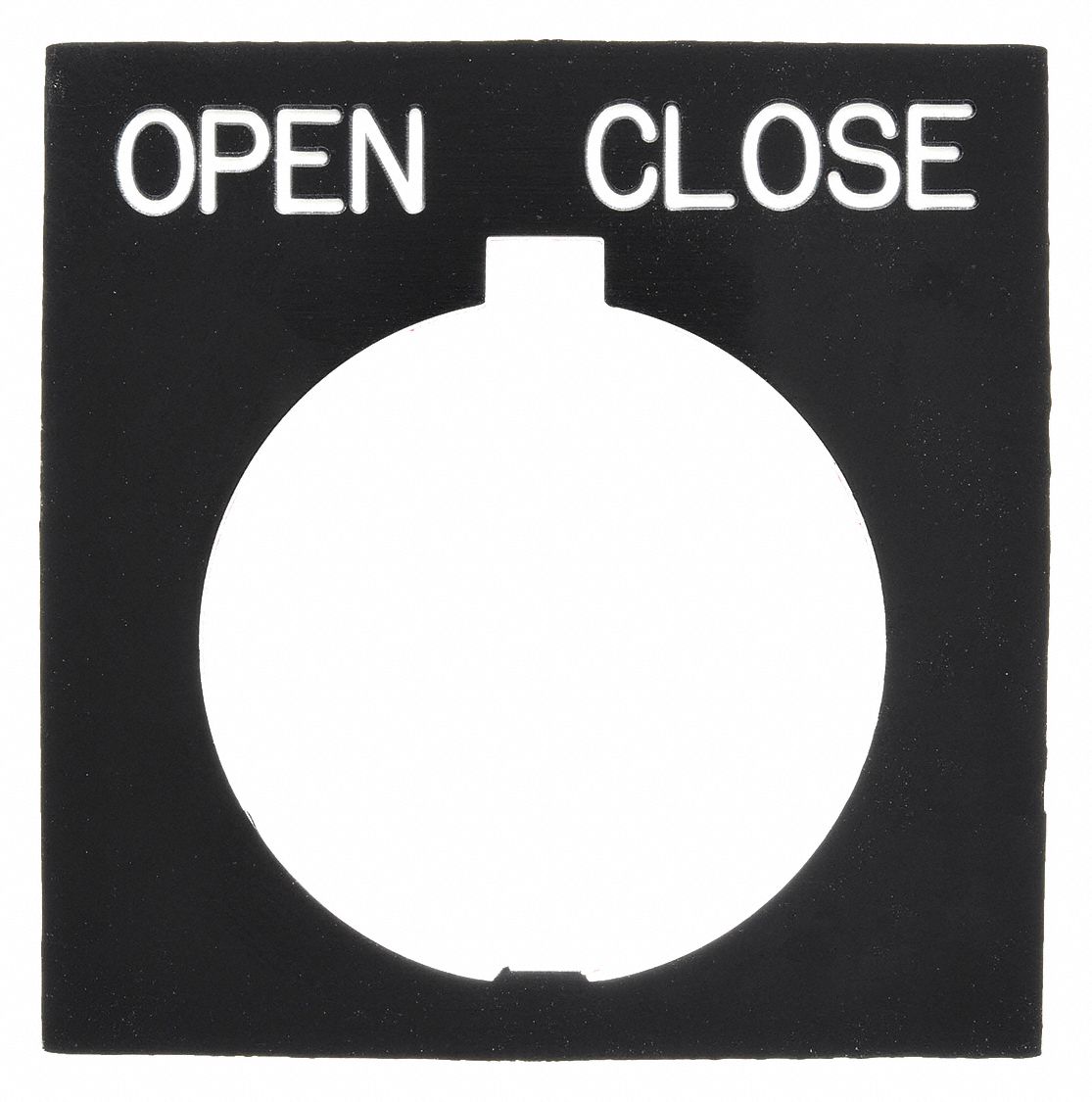 Legend Plate: 30 mm Panel Mounting Size, Rectangular, 1 in Overall Ht x 1 1/2 in Overall Wd