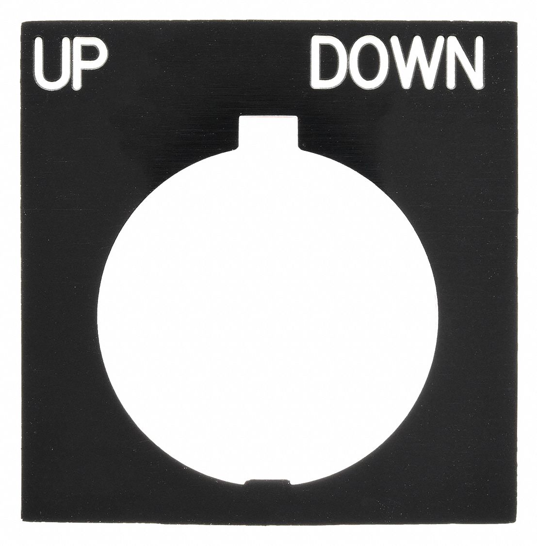 Legend Plate: 30 mm Panel Mounting Size, Rectangular, 3 1/4 in Overall Ht x 2 1/8 in Overall Wd