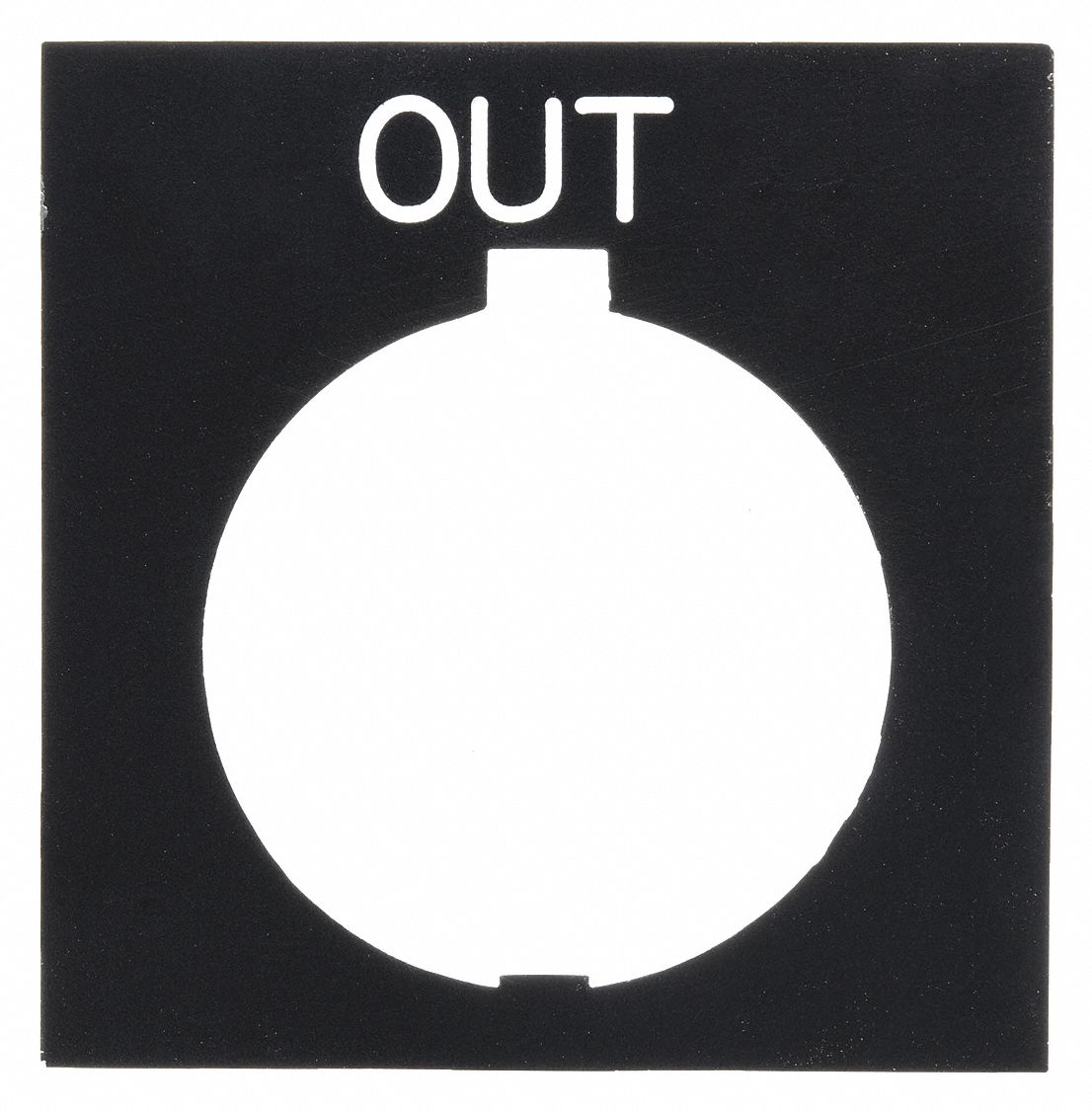 Legend Plate: 30 mm Panel Mounting Size, Rectangular, 1 in Overall Ht x 1 1/2 in Overall Wd