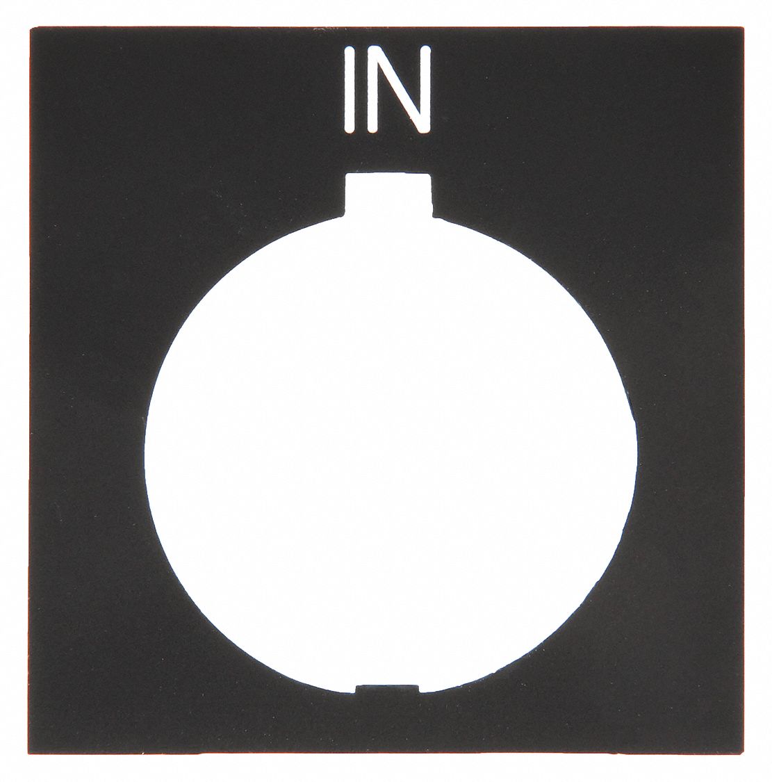 Legend Plate: 30 mm Panel Mounting Size, Rectangular, 1 in Overall Ht x 1 1/2 in Overall Wd