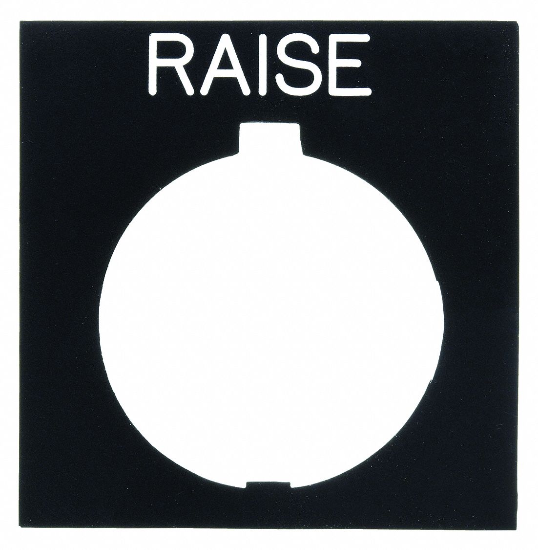 Legend Plate: 30 mm Panel Mounting Size, Rectangular, 1 in Overall Ht x 1 1/2 in Overall Wd