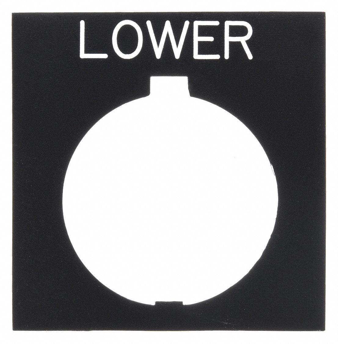 Legend Plate: 30 mm Panel Mounting Size, Rectangular, 1 in Overall Ht x 1 1/2 in Overall Wd