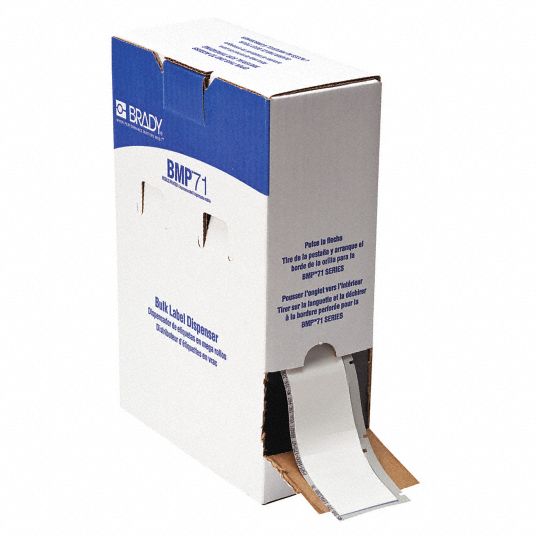 1 in x 50 ft, Polyolefin, Continuous Label Roll 14A406BM71C1000342