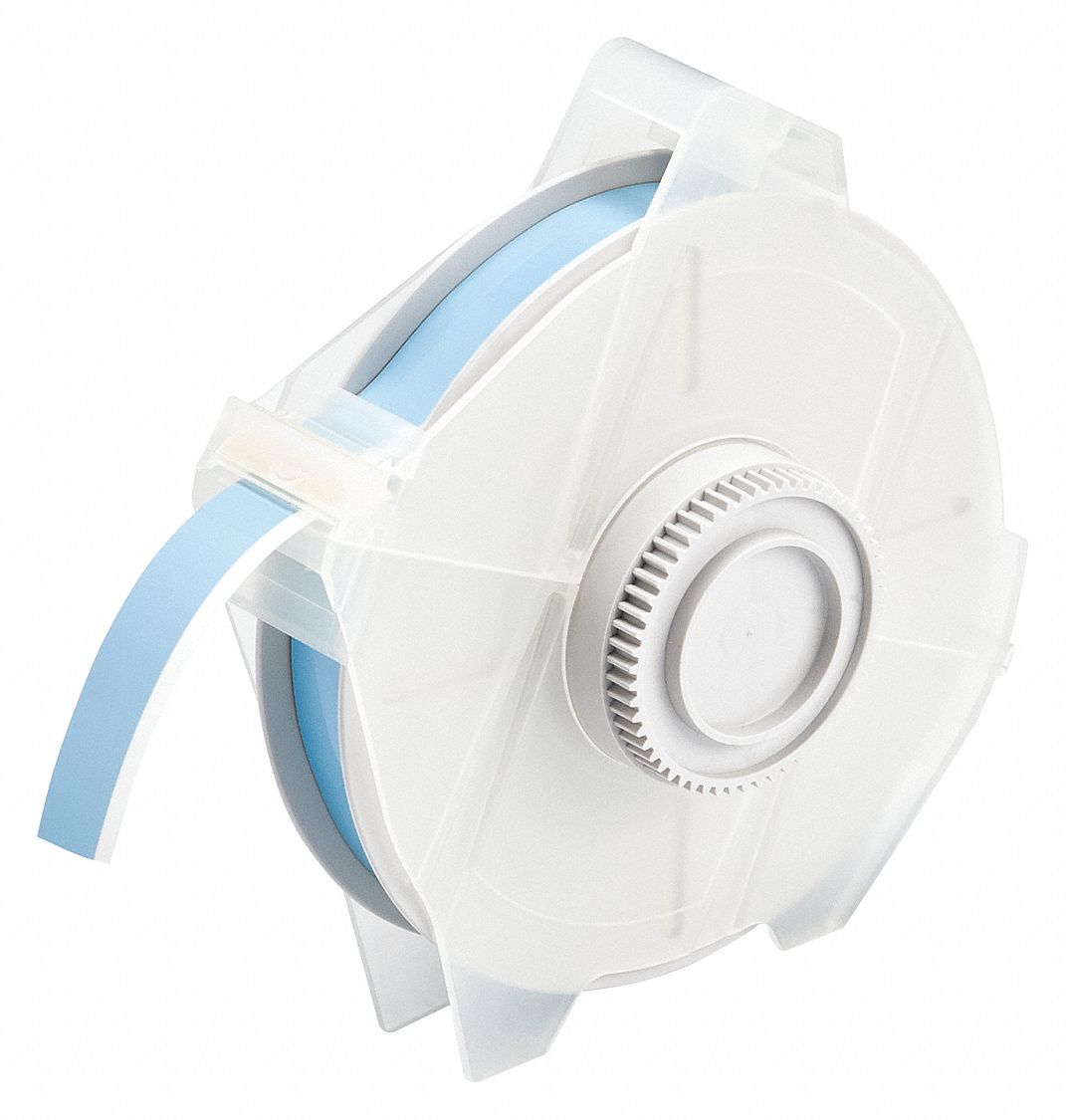 Continuous Label Stock: 1/2 in x 100 ft, Polyester, Blue (Gloss), Outdoor