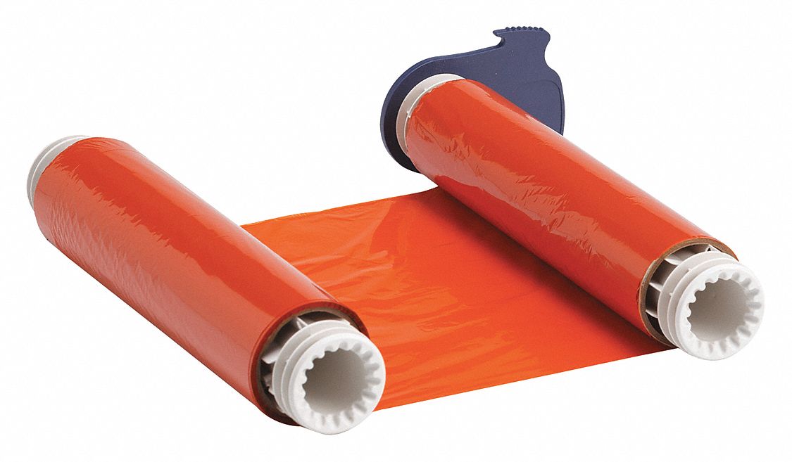 Single-Color Printer Ribbon: 8 13/16 in x 200 ft, Orange, Resin, R10000