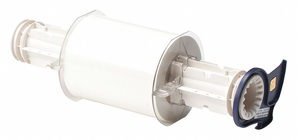 Continuous Label Stock: 4 in x 50 ft, Vinyl, Clear (Gloss), Outdoor