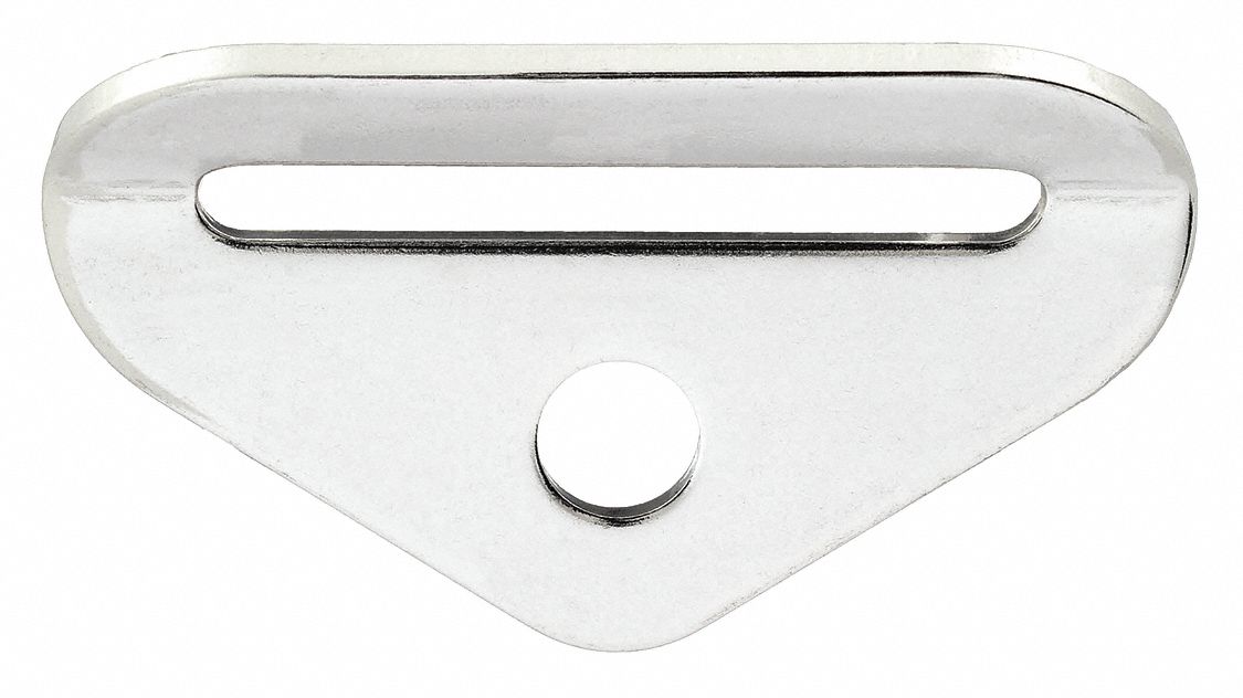 ANCHOR PLATE, 15/16 IN W, SILVER, 2 PK
