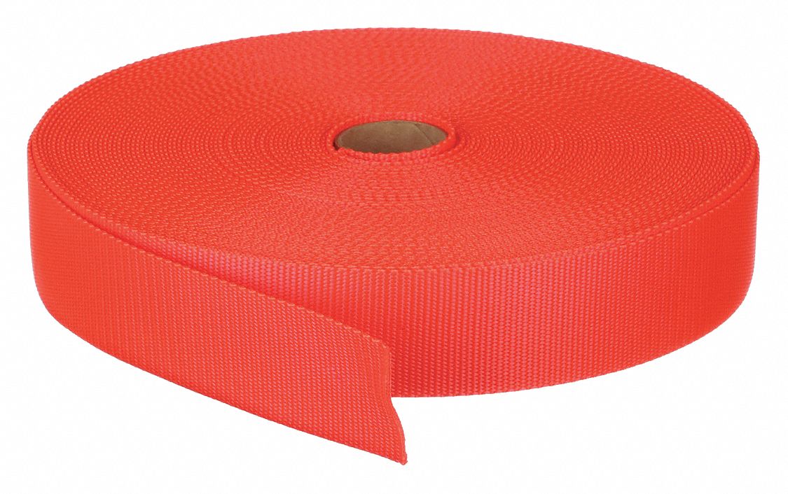 BULK WEBBING, NYLON, 5,700 LB/IN TENSILE STRENGTH, 1,850 LB WORKING LOAD LIMIT, 51 FT L