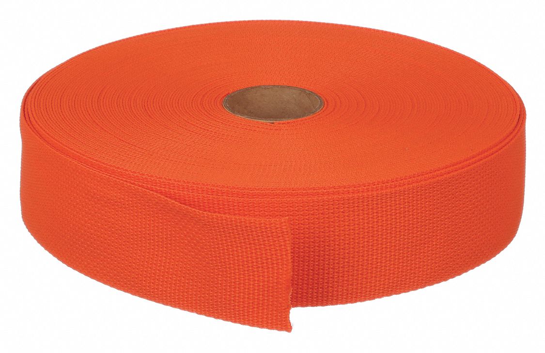 BULK WEBBING, POLYPROPYLENE, 750 LB/IN TENSILE STRENGTH, 245 LB WORKING LOAD LIMIT, ORANGE