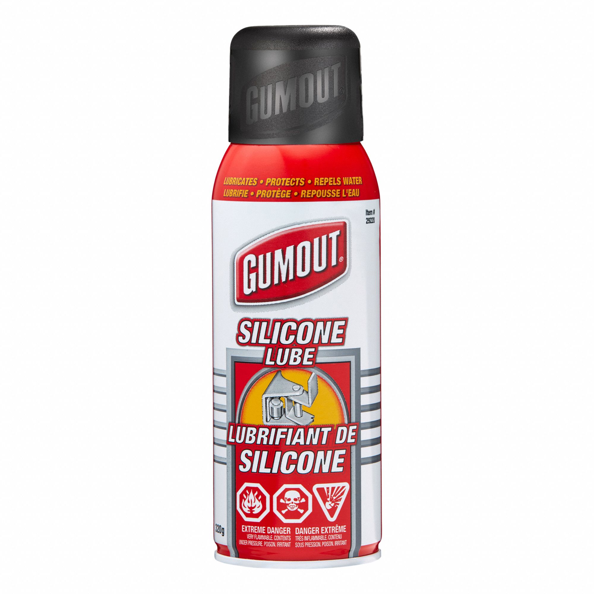 LUBRICANT, LIQUID/AEROSOL, TEMP RANGE -59 TO 232 ° C, CURE 24 HR, CLEAR, 198 G, SILICONE