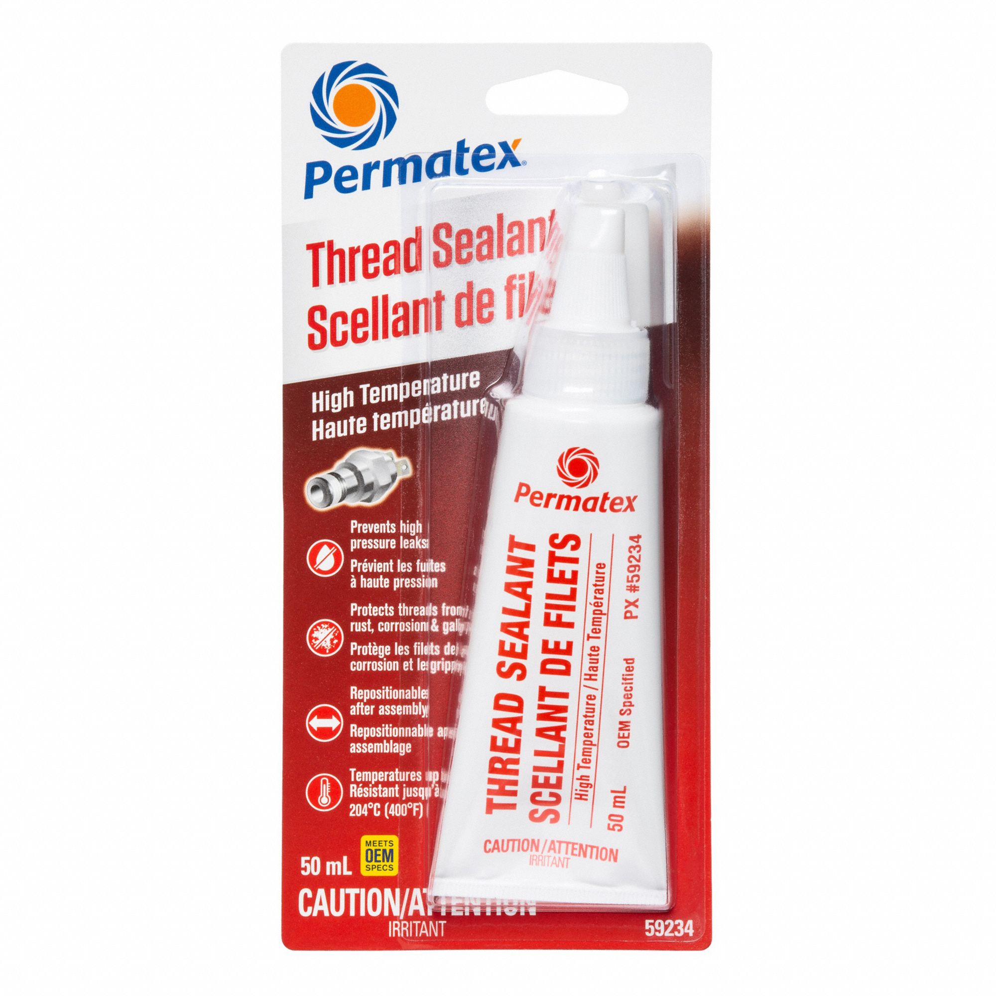 THREAD SEALANT, WHITE, 50 ML TUBE, 24 HOUR CURE, WITH TEFLON