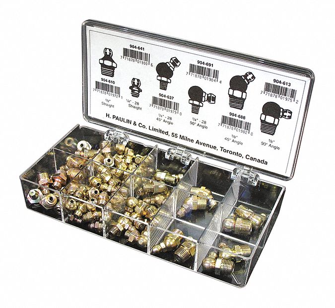 PAPCO FITTINGS GREASE ASSORTMENT - Grease Fitting Kits - PPC020-901 ...