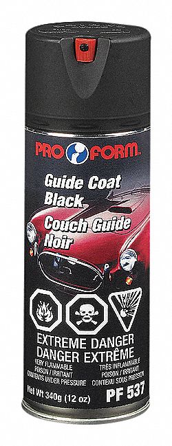 GUIDE COAT, AEROSOL, OSHA, BLACK, 333 G/L TO 2.77 LB/USG VOC, 340 G (12 OZ)