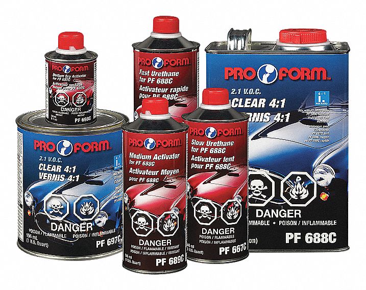 CLEAR COAT, 4:1/MED SOLIDS/13 TO 14 SEC VISC/2.1% VOC, ACRYLIC URETHANE, PKG 4