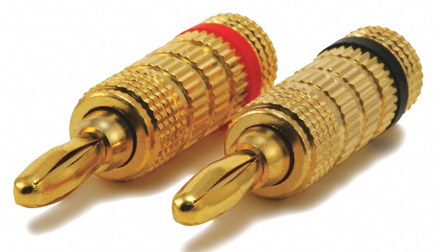 14C216 - Banana Speaker Plugs 1pr Closed Screw