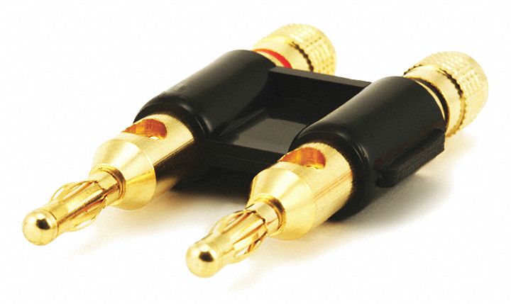 14C219 - Banana Speaker Plugs Dual - Black