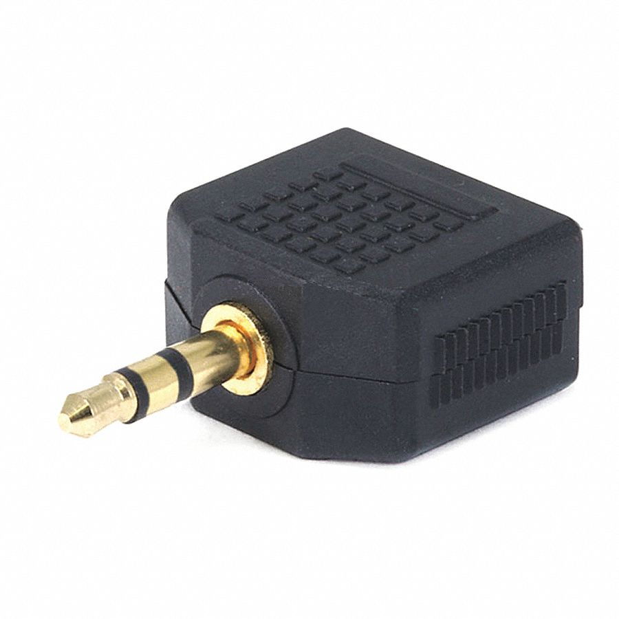 Euroconnex 1440 Estereo M/F 3.5 mm To RCA Jack Splitter Adapter Black