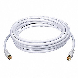 VIDEO CABLE,F TYPE,COAXIAL,RG6,15FT