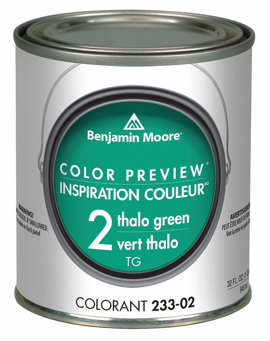 BENJAMIN MOORE Color Preview Colorant, 1 qt, Thalo Green - 14C502 ...