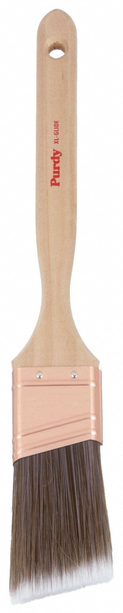 Paint Brush: Angle Sash Brush, 1 1/2 in, Synthetic, Polyester/Nylon