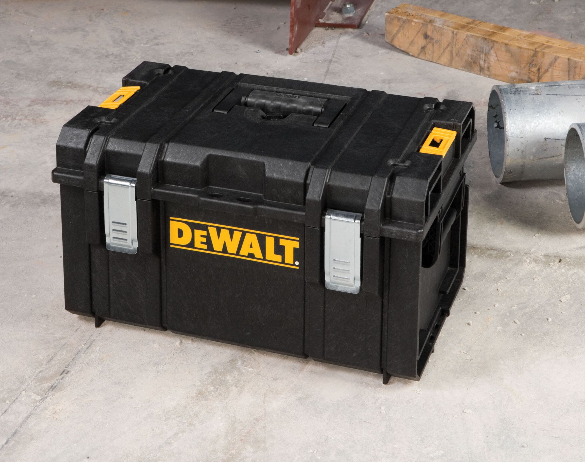 DEWALT Plastic Portable Stackable Tool Box, 13 1/4 in Overall Height