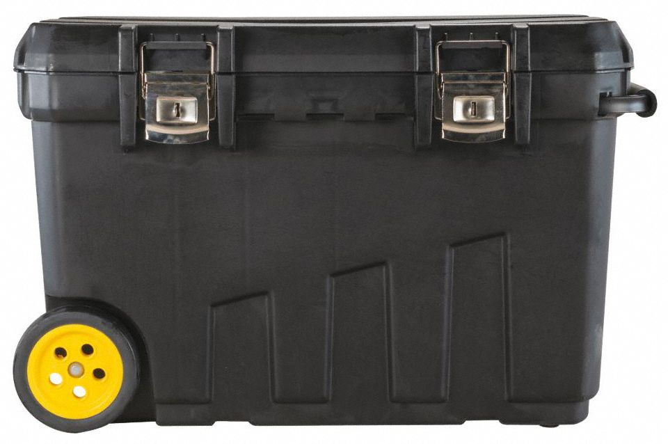 STANLEY Rolling Tool Box: 29 7/8 in Overall Wd, 18 5/8 in Overall Dp, 19 in  Overall Ht, Padlockable