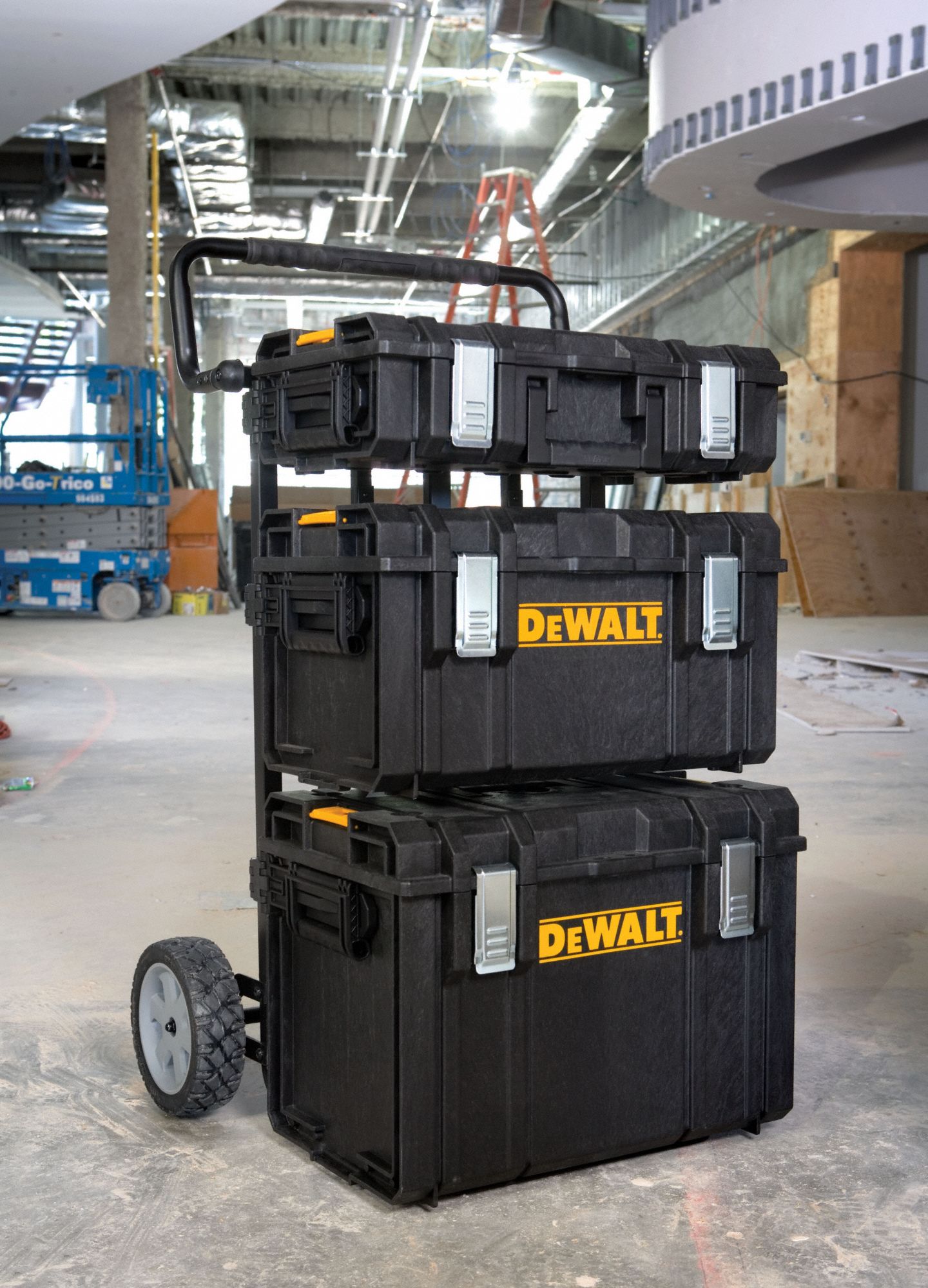 DEWALT Black Tool Box Carrier, Metal / High Impact Plastic - 14C639