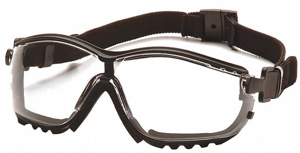 LUNETTES SECURITE,NOIR/TRANSPA,ANTI-BUEE